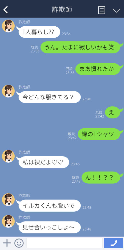 詐欺師とのLINE2